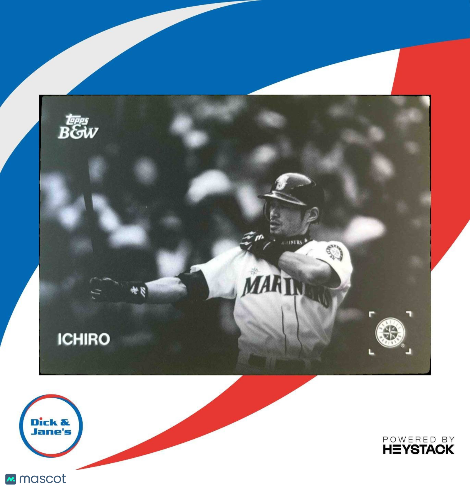 2025 Topps Black and White Ichiro Image Variations Short Prints SP Mariners - Sports Cards