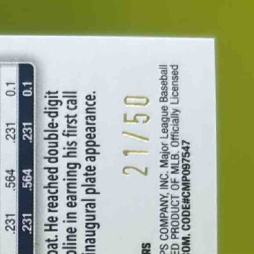 2025 Topps Carlos Narvaez Gold Holo Foil 21/50 #115 RC New York Yankees Rookie - Sports Cards