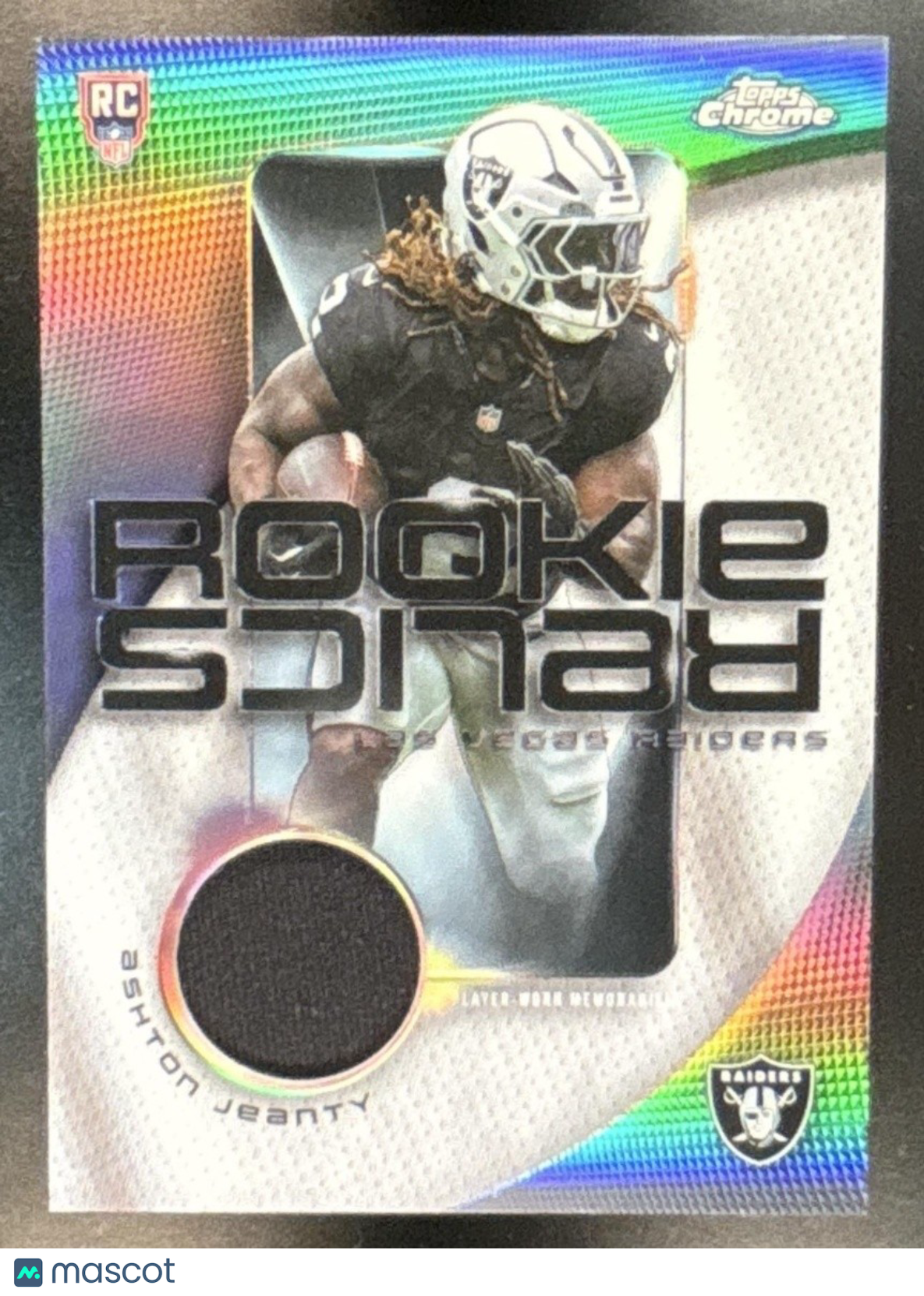 2025 Topps Chrome Ashton Jeanty Rookie Relics #RR-AJ MEM RC Las Vegas Raiders - Sports Cards