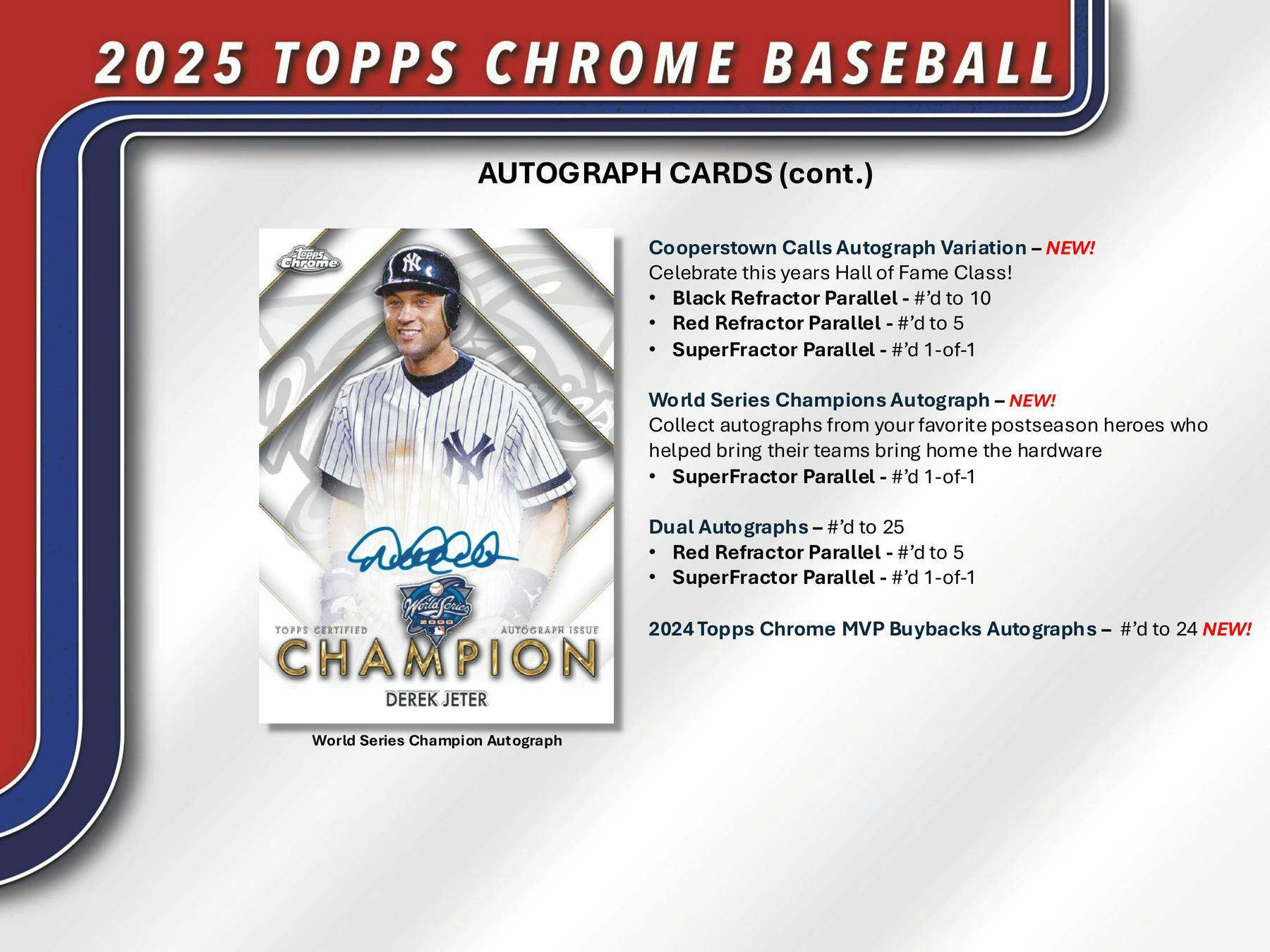 2025 Topps Chrome Baseball Hobby Box (1 Auto) June 23rd - Collectible Trading Cards