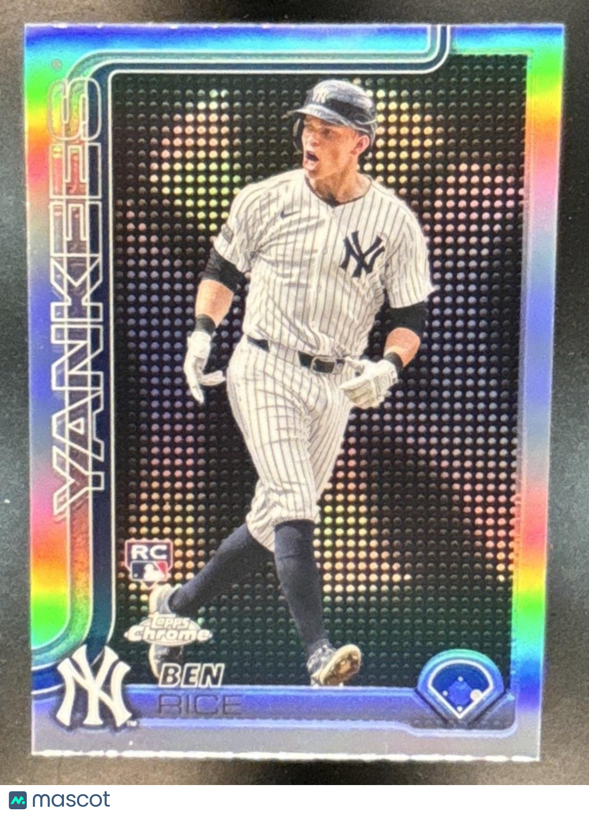 2025 Topps Chrome Ben Rice Lightboard Logo Variation #139 RC New York Yankees - Sports Cards