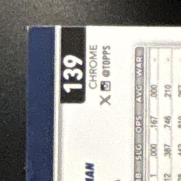 2025 Topps Chrome Ben Rice Topps Logo Refractor #139 RC New York Yankees - Sports Cards