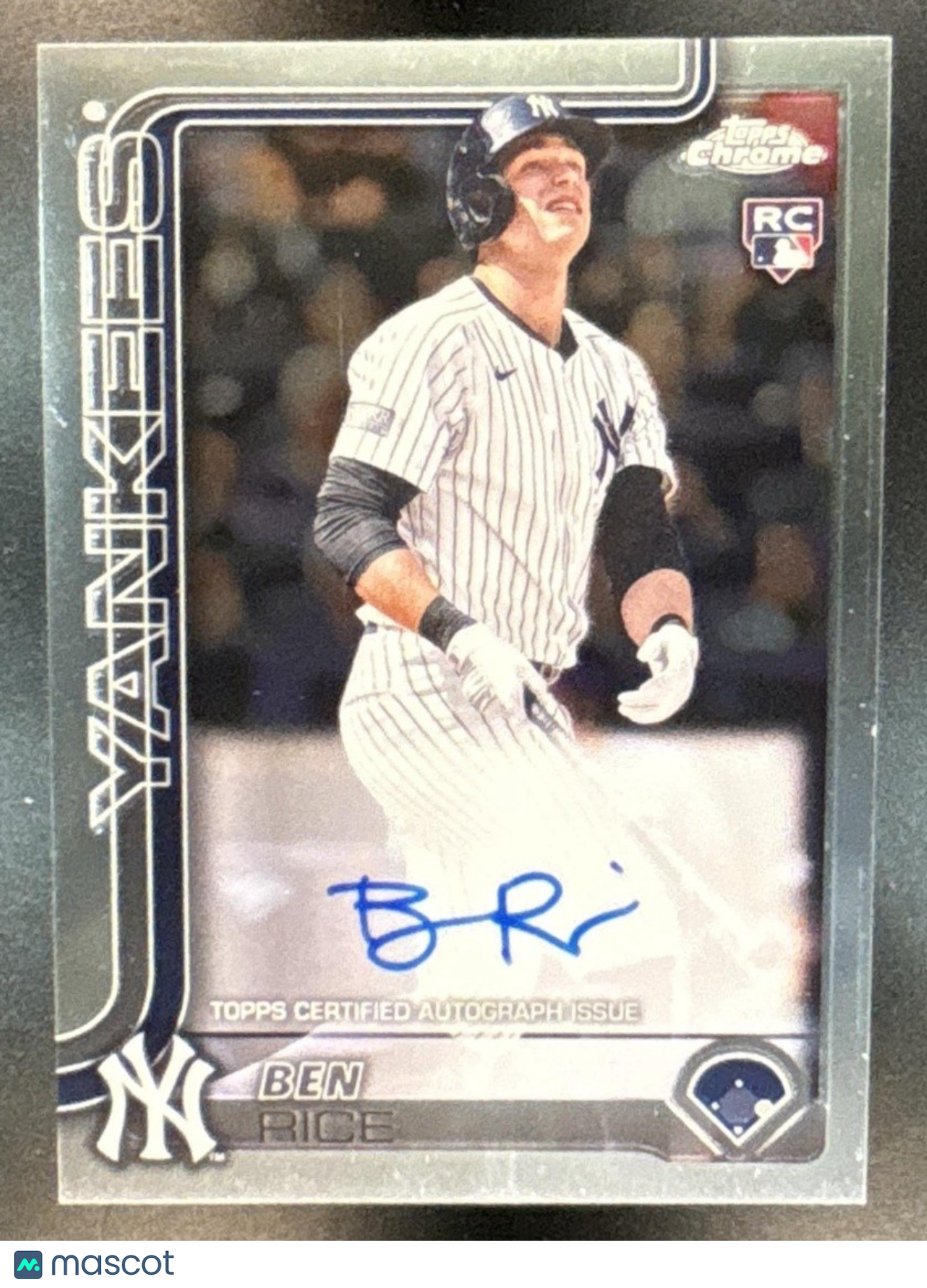 2025 Topps Chrome Ben Rice Rookie Auto #RA-BR RC New York Yankees - Sports Cards