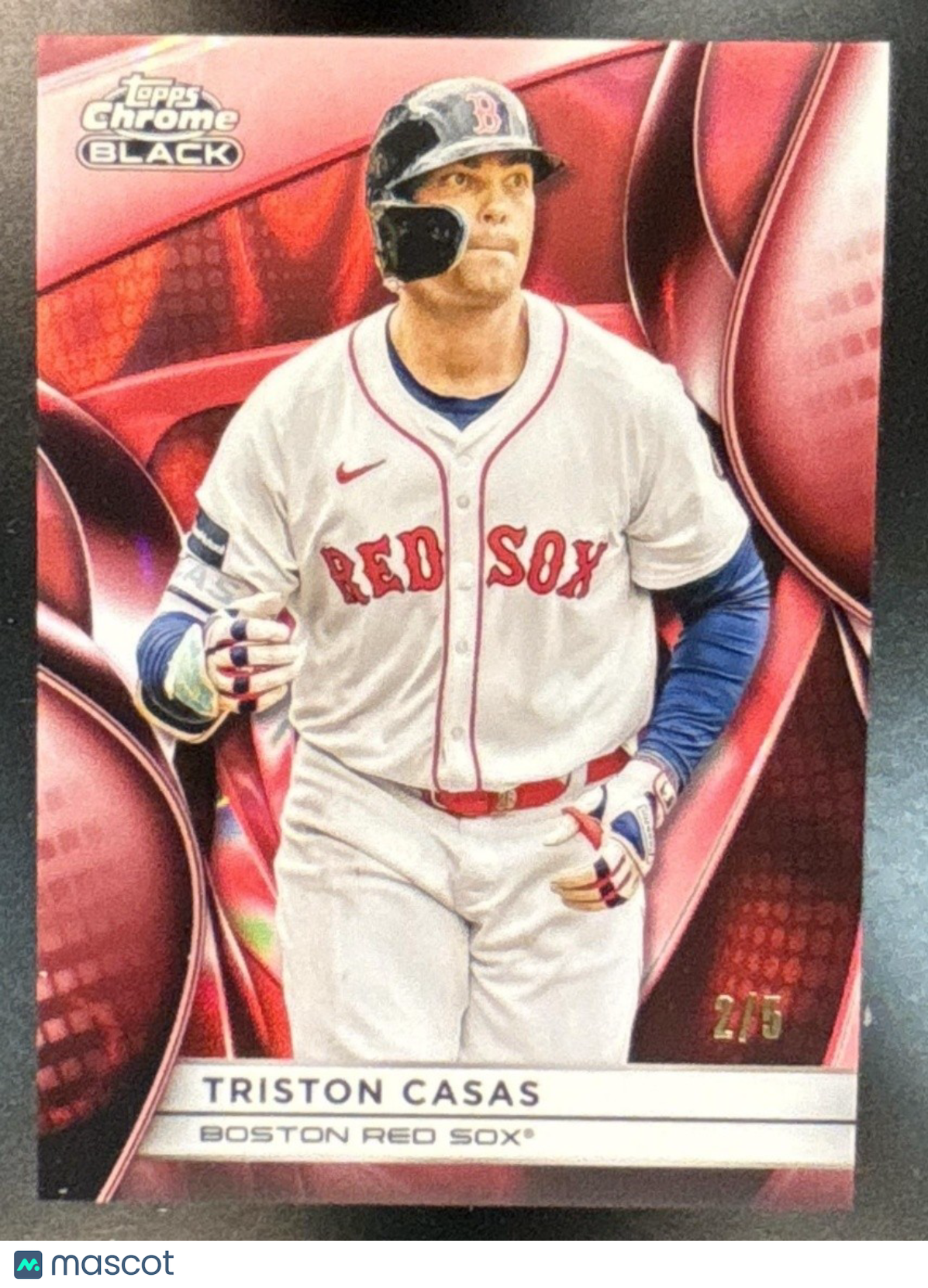 2025 Topps Chrome Black Triston Casas Red Refractor /5 #110 Boston Sox - Sports Cards