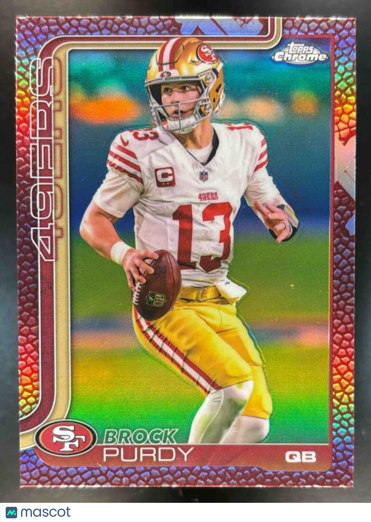 2025 Topps Chrome Brock Purdy Football Leather #262 San Francisco 49ers - Sports Cards