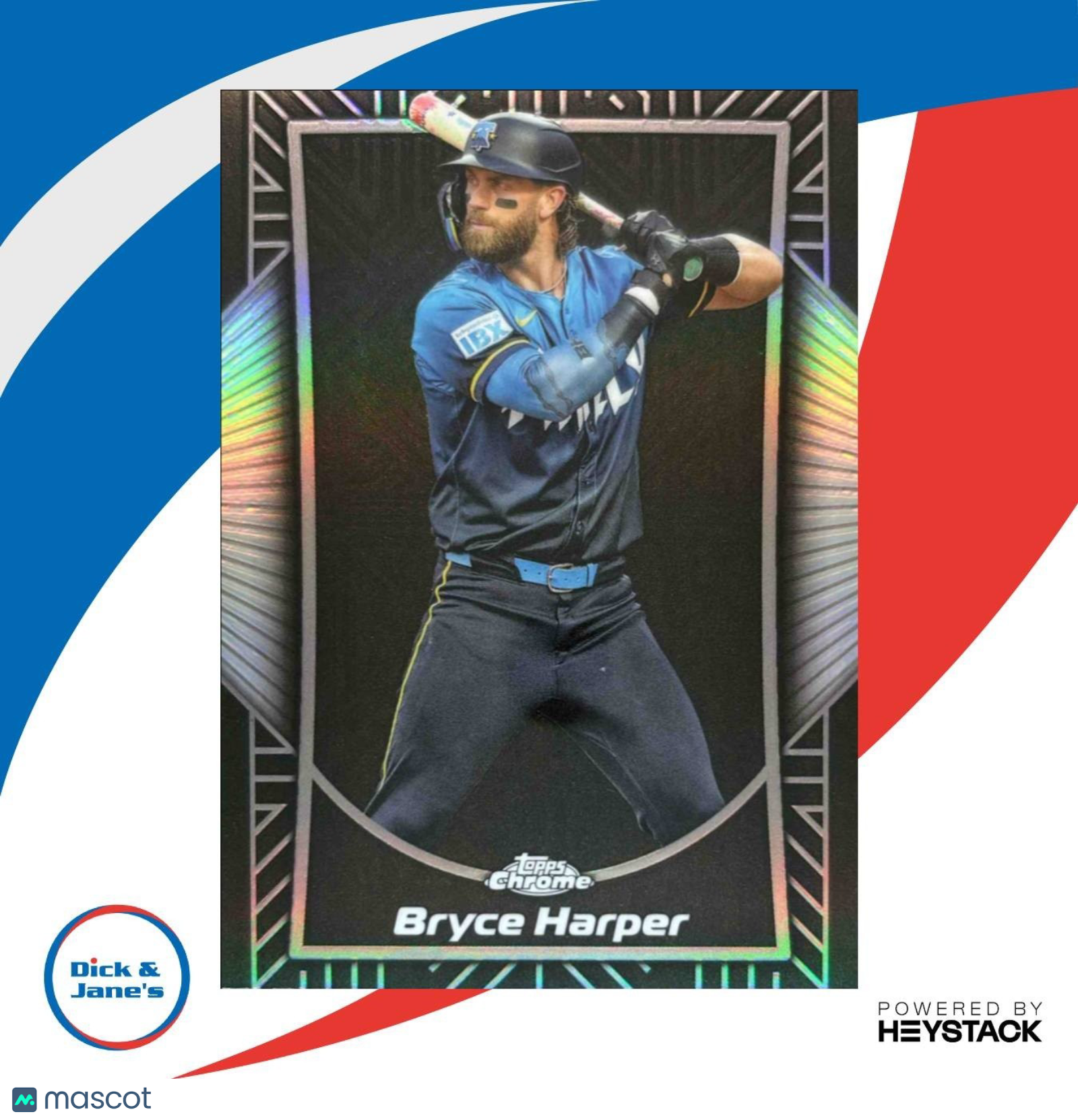 2025 Topps Chrome Bryce Harper Shadow Etch #SE-4 Philadelphia Phillies - Sports Cards