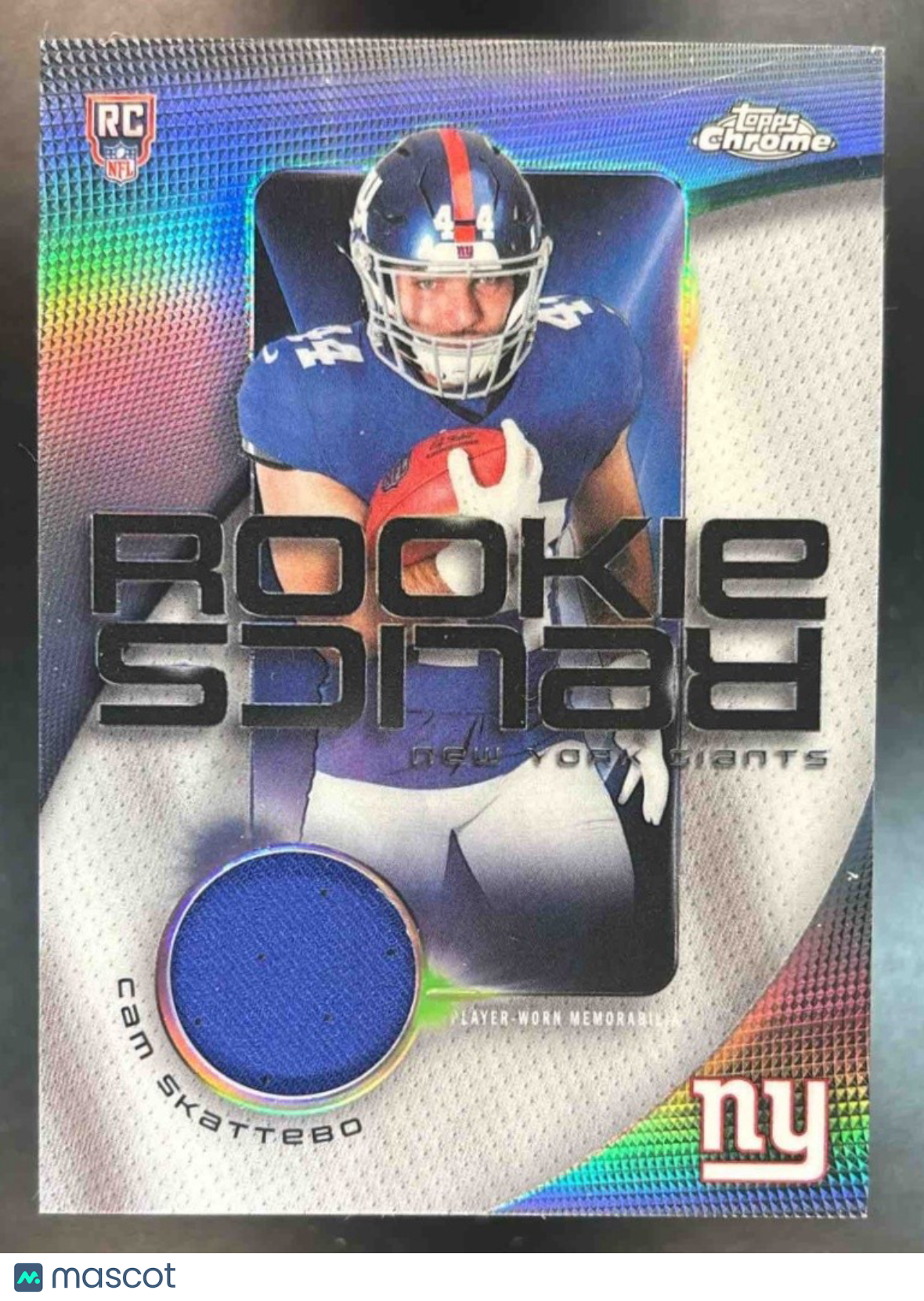 2025 Topps Chrome Cam Skattebo Rookie Relics #RR-CS MEM RC New York Giants - Sports Cards