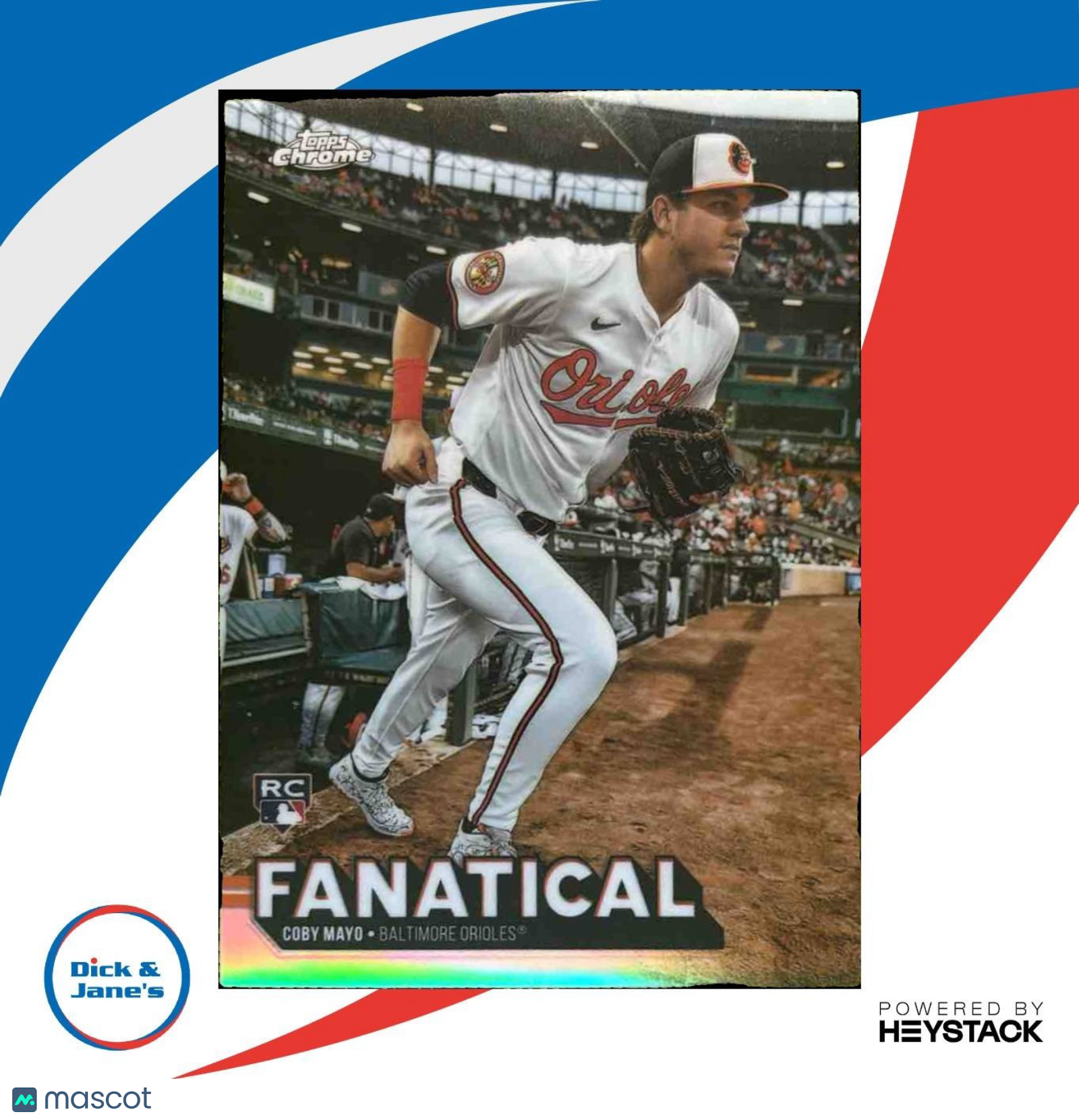 2025 Topps Chrome Coby Mayo Fanatical #FAN-22 Baltimore Orioles - Sports Cards