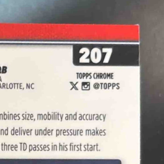 2025 Topps Chrome Drake Maye Pulsar Refractor #207 New England Patriots - Sports Cards