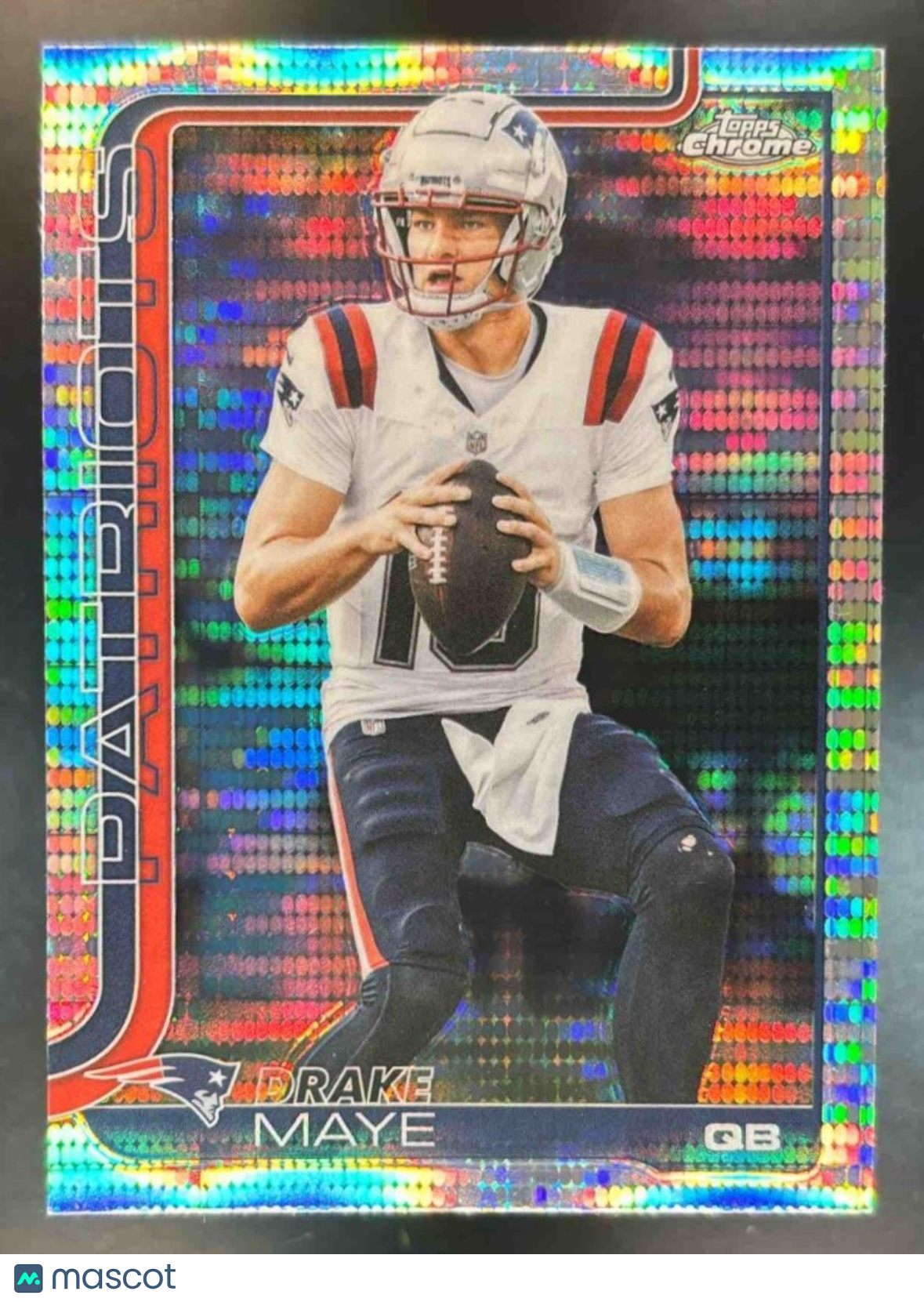 2025 Topps Chrome Drake Maye Pulsar Refractor #207 New England Patriots - Sports Cards