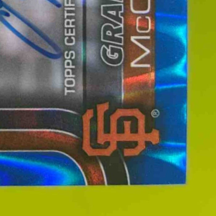 2025 Topps Chrome Grant McCray Auto Blue RayWave /150 RC San Francisco Giants - Sports Cards