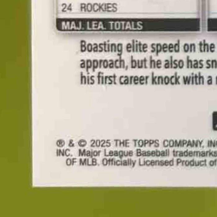 2025 Topps Chrome Greg Jones Gold RayWave Refractor /50 #265 RC Colorado Rockies - Sports Cards
