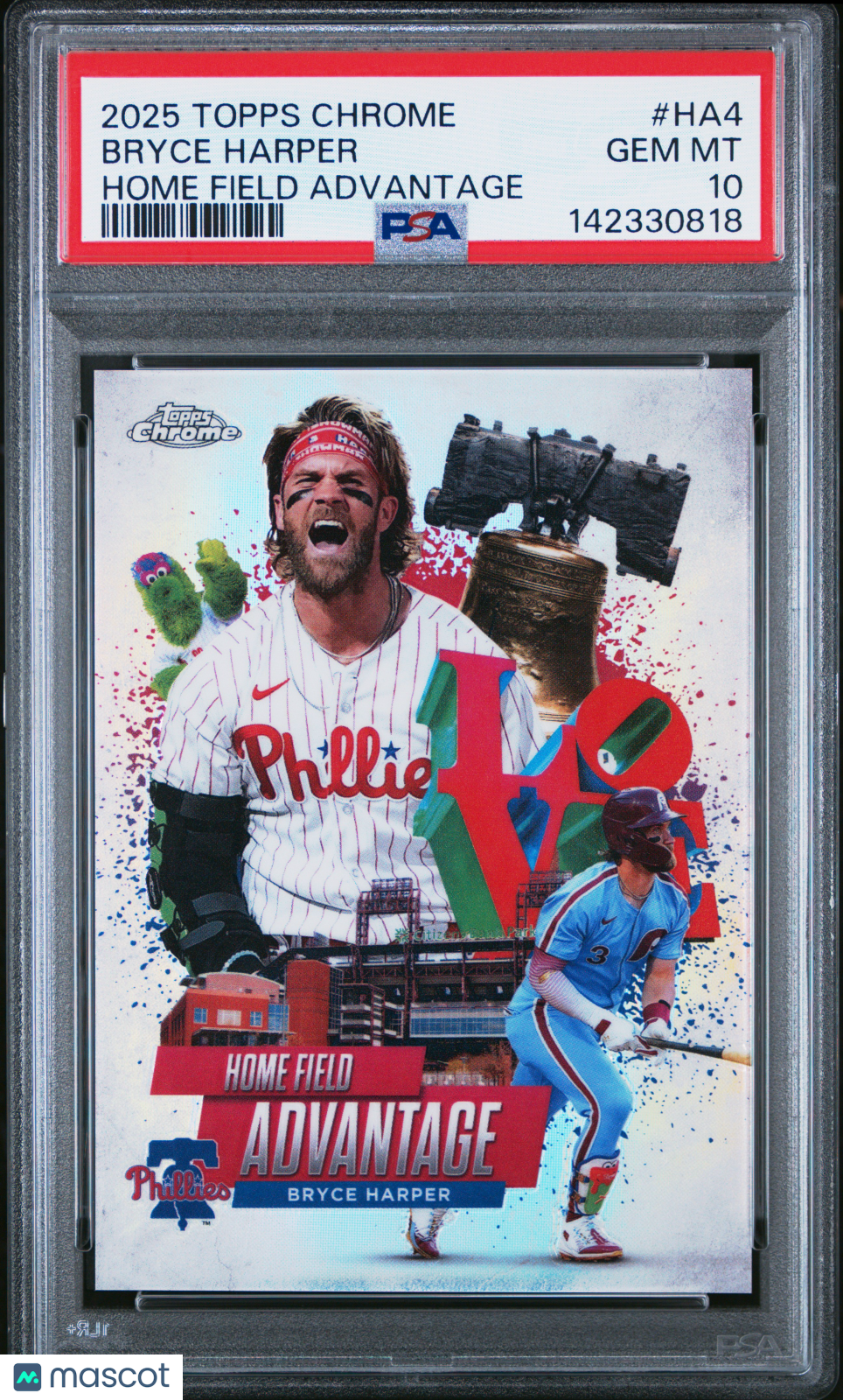 2025 Topps Chrome Home Field Advantage Bryce Harper PSA 10 GEM MINT Phillies - Graded Sports Cards