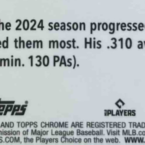 2025 Topps Chrome Jackson Chourio Image Variation LogoFractor #262 Brewers - Sports Cards