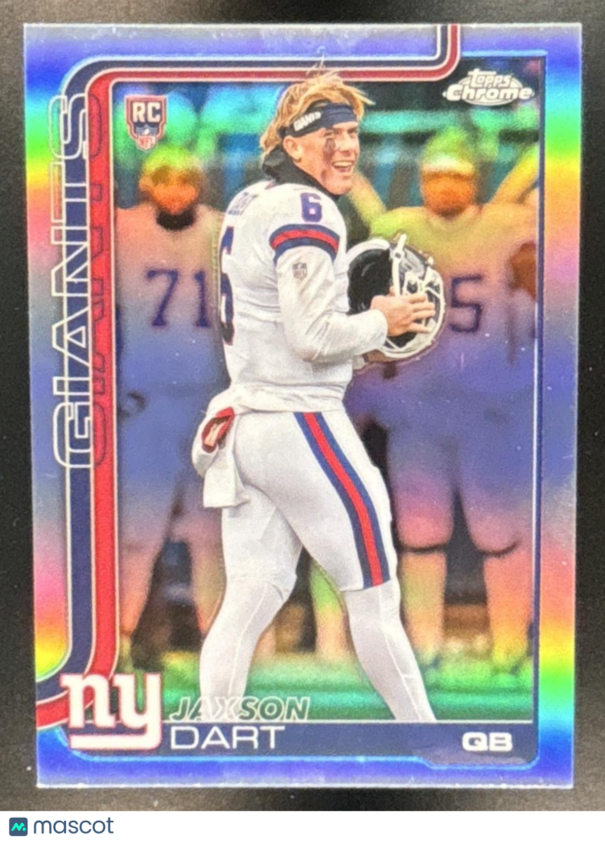 2025 Topps Chrome Jaxson Dart Rookie Image Variation #306 SP RC New York Giants - Sports Cards