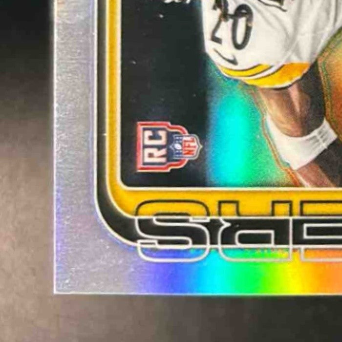 2025 Topps Chrome Kaleb Johnson Auto Refractor /499 RC Pittsburgh Steelers - Sports Cards
