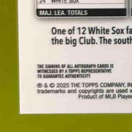 2025 Topps Chrome Ky Bush Rookie Auto #RA-KB RC Chicago White Sox - Sports Cards