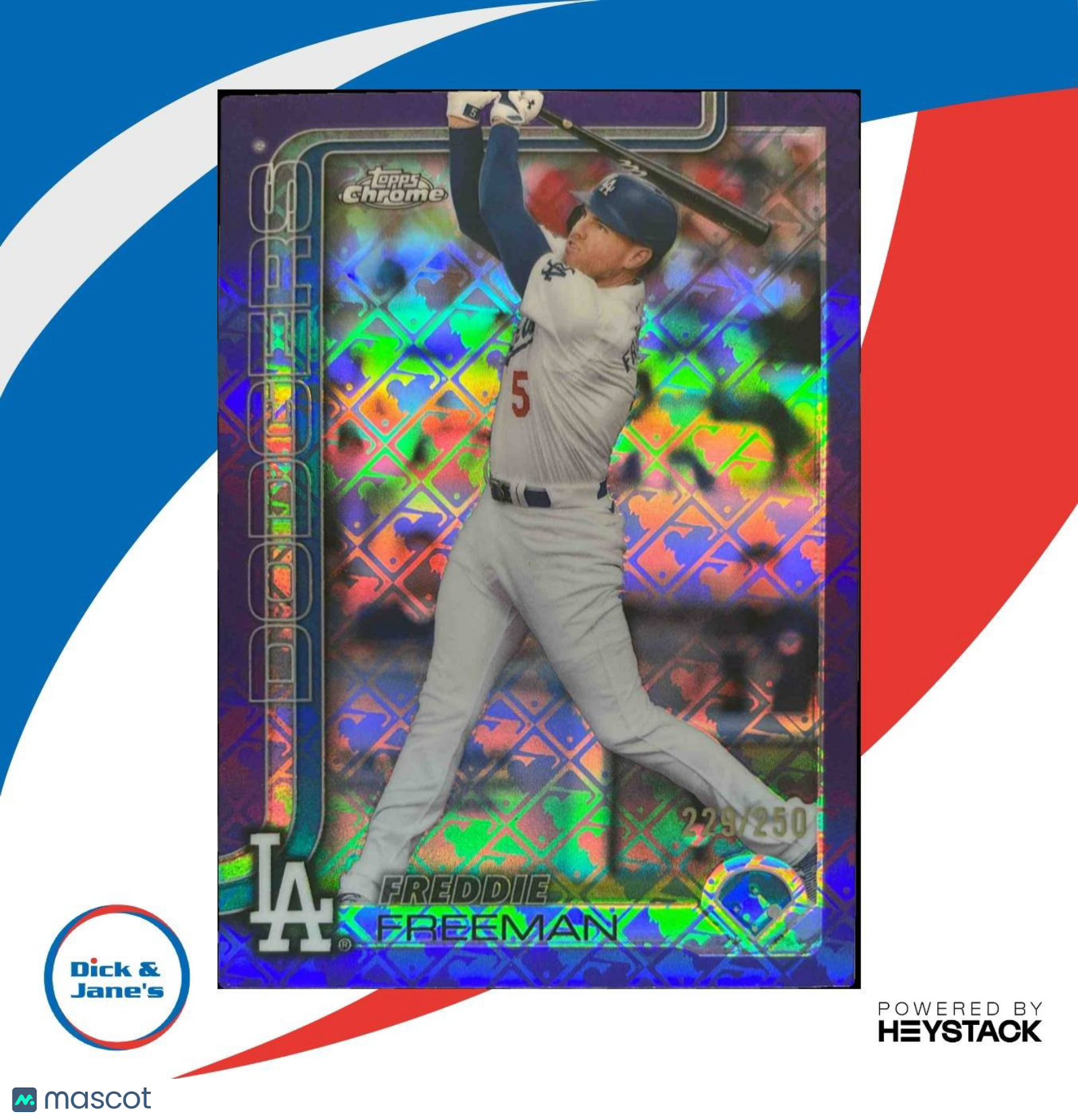 2025 Topps Chrome LogoFractor Freddie Freeman Purple /250 Los Angeles Dodgers - Sports Cards
