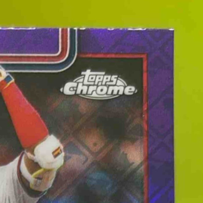 2025 Topps Chrome LogoFractor Marcell Ozuna Purple /250 #250 Atlanta Braves - Sports Cards