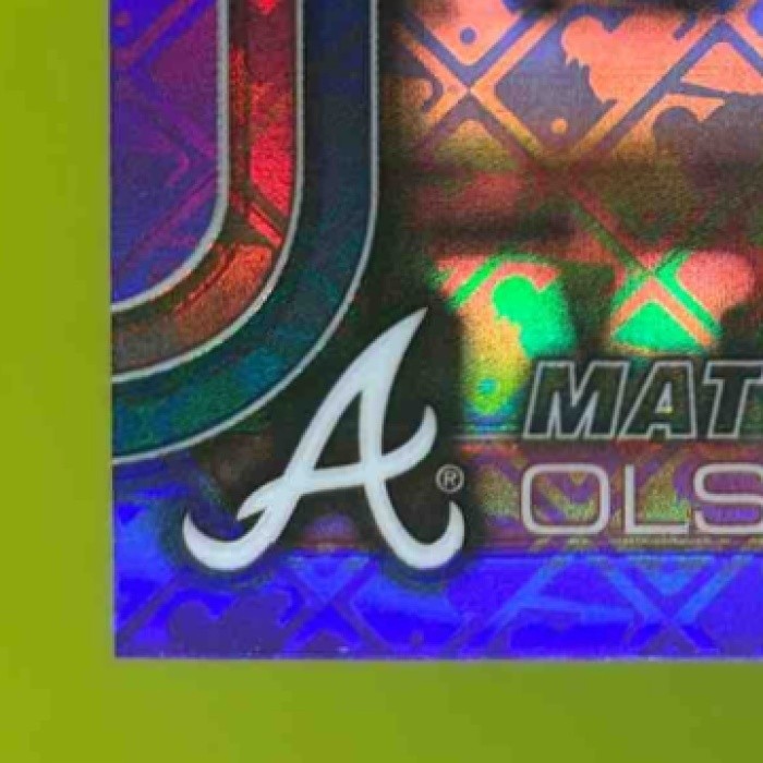 2025 Topps Chrome LogoFractor Matt Olson Purple Refractor /250 Atlanta Braves - Sports Cards