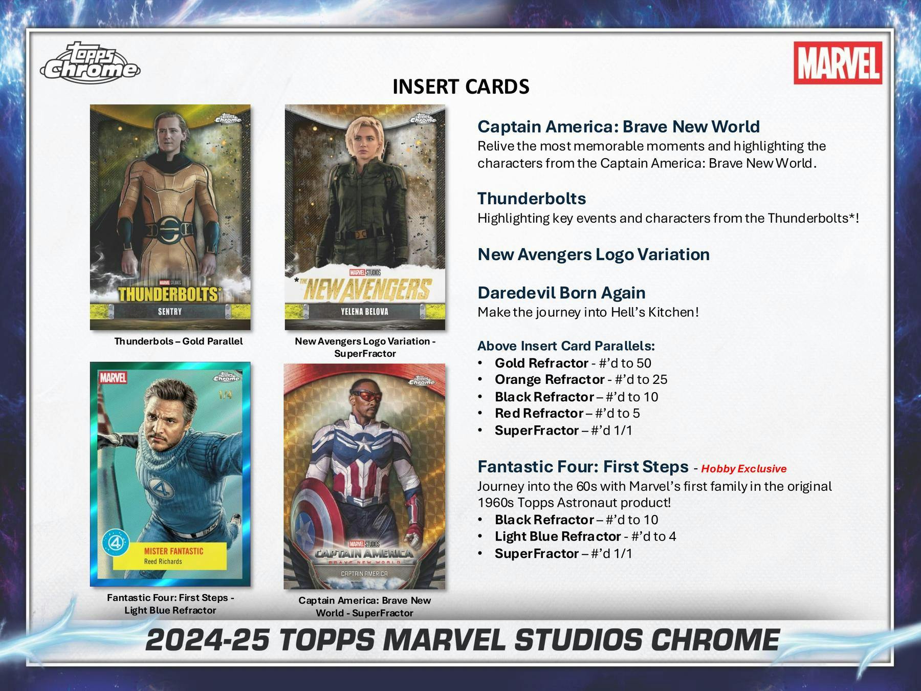 2025 Topps Chrome Marvel Studios Hobby Box - Trading Cards