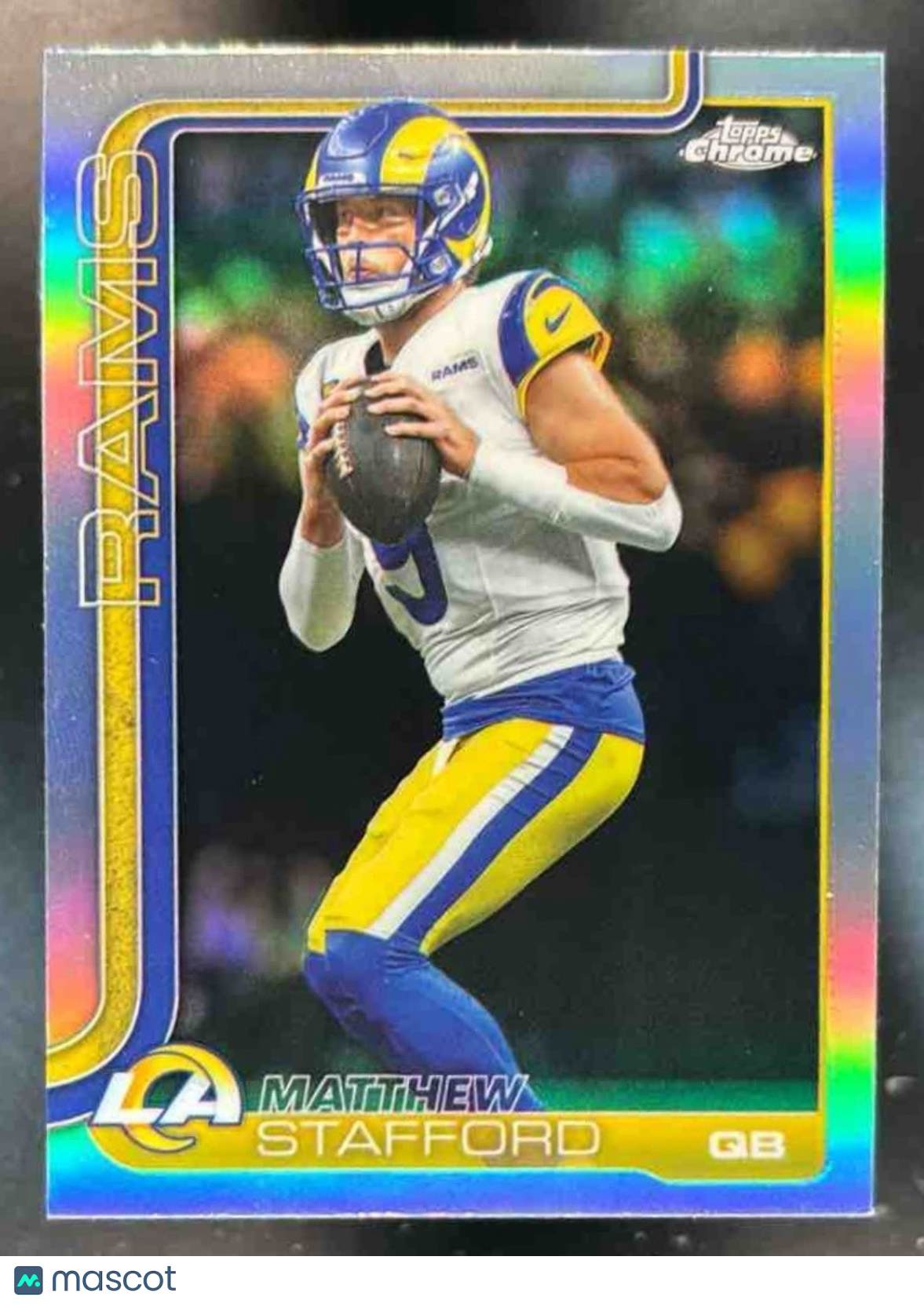 2025 Topps Chrome Matthew Stafford Refractor #169 Los Angeles Rams - Sports Cards