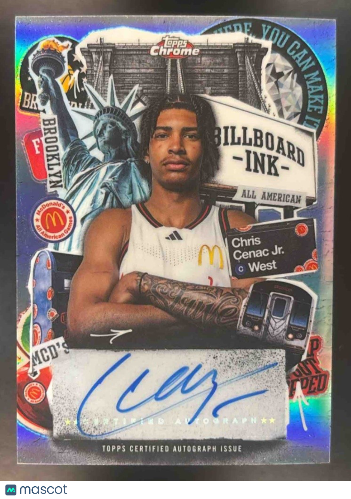 2025 Topps Chrome McDonald’s All-American Chris Cenac Jr. Billboard Ink Auto - Sports Cards