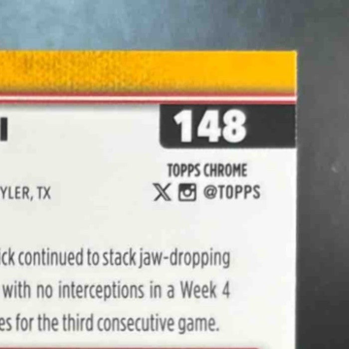 2025 Topps Chrome Patrick Mahomes II RayWave Refractor #148 Kansas City Chiefs - Sports Cards
