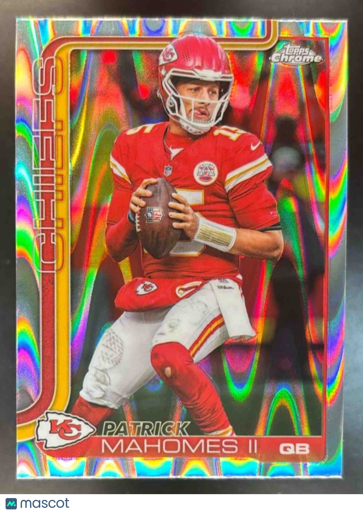2025 Topps Chrome Patrick Mahomes II RayWave Refractor #148 Kansas City Chiefs - Sports Cards
