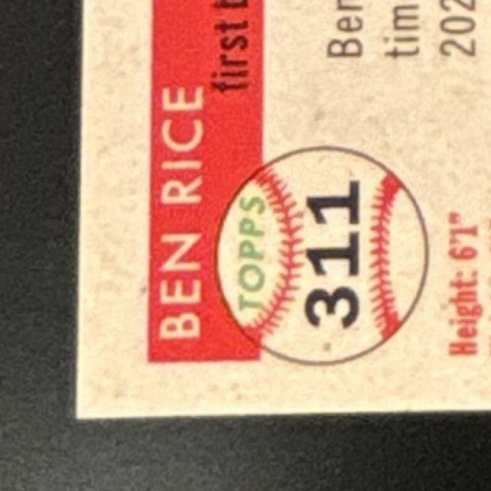 2025 Topps Chrome Platinum Anniversary Ben Rice Orange /25 #311 RC Yankees - Sports Cards