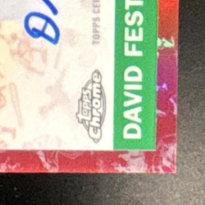 2025 Topps Chrome Platinum Anniversary David Festa Auto Toile Cream/Red /5 RC - Sports Cards