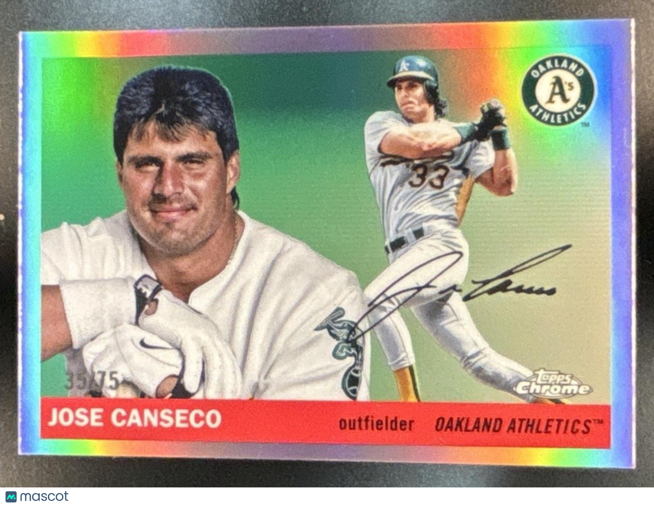 2025 Topps Chrome Platinum Anniversary Jose Canseco /75 #235 Oakland Athletics - Sports Cards
