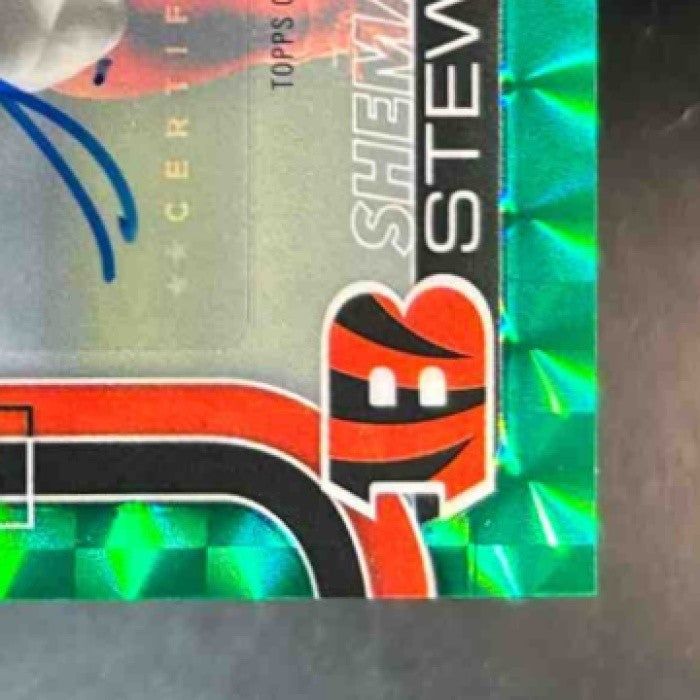 2025 Topps Chrome Shemar Stewart Auto Green Geometric /99 RC Cincinnati Bengals - Sports Cards