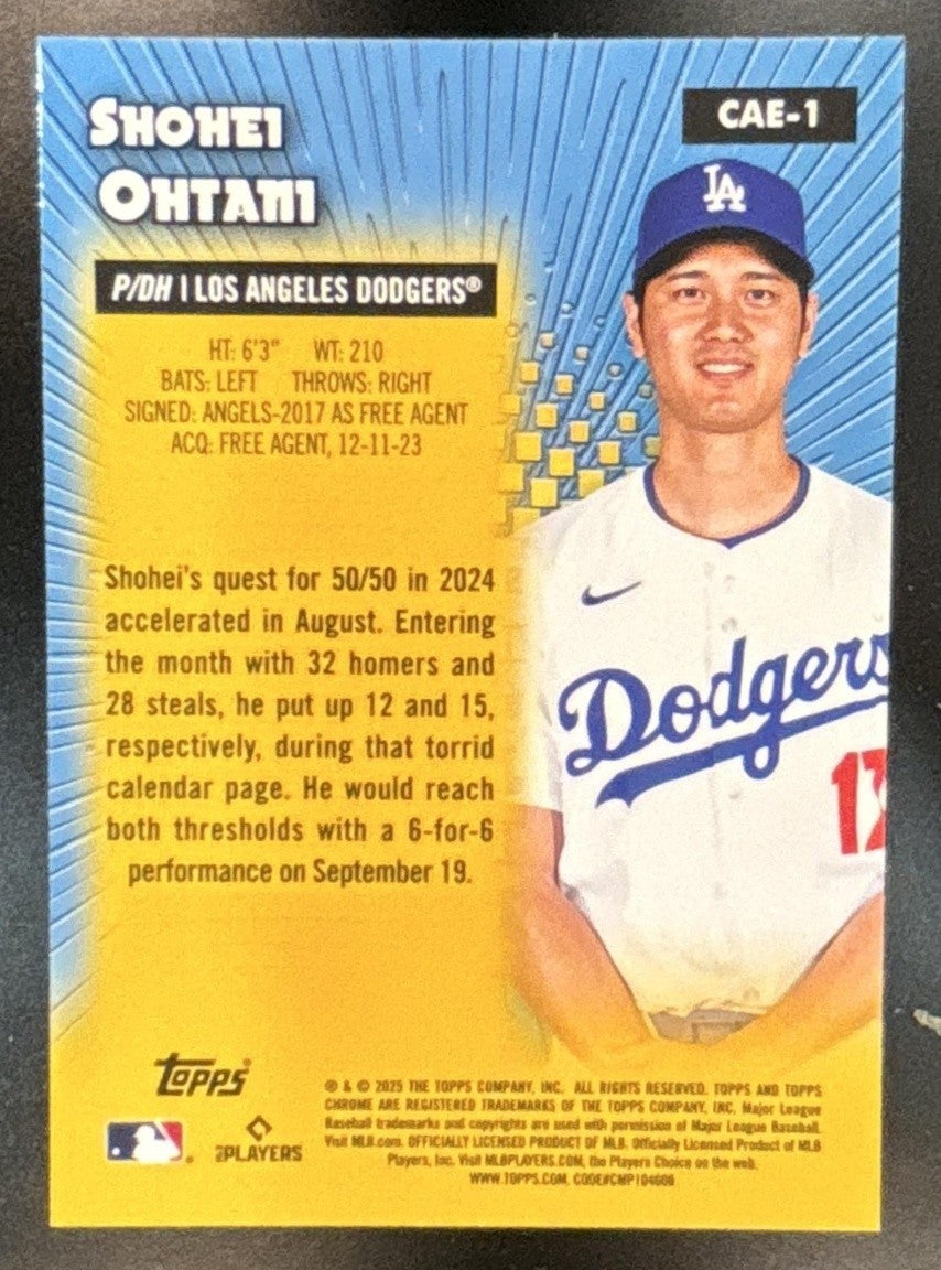 2025 Topps Chrome Shohei Ohtani All-Etch #CAE-1 Los Angeles Dodgers - Sports Cards
