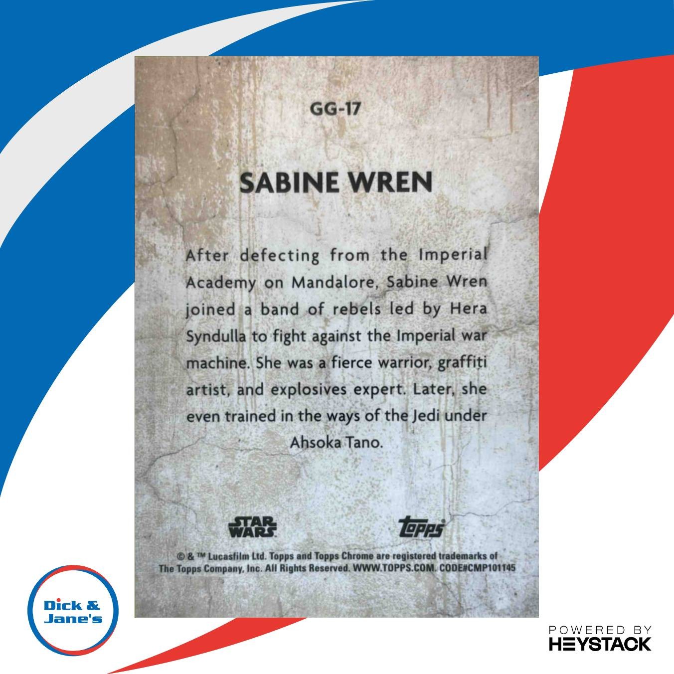 2025 Topps Chrome Star Wars Sabine Wren Galactic Graffiti #GG-17 - Non-Sports Cards