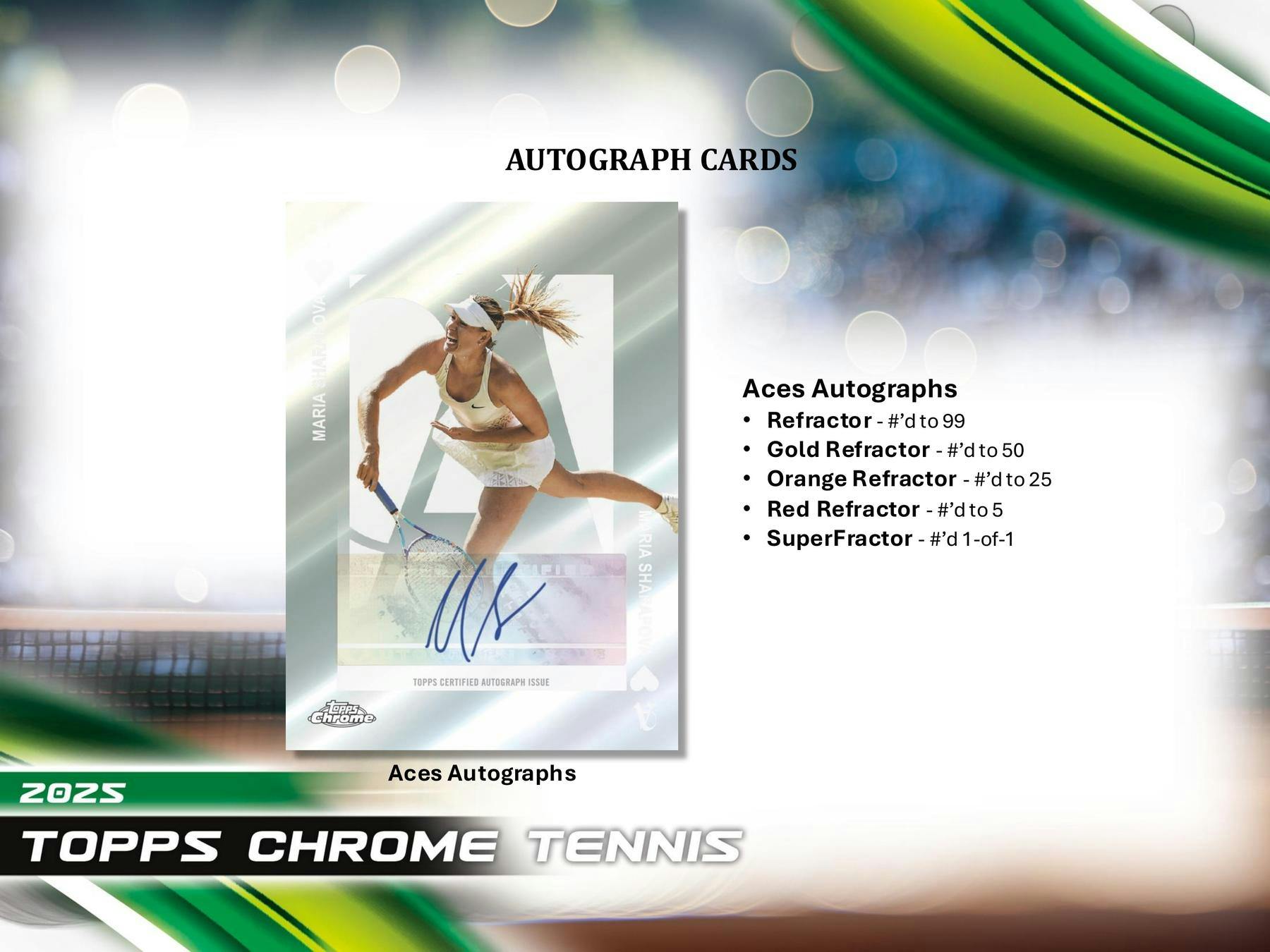 2025 Topps Chrome Tennis Hobby Box (2 Autos) - Tennis Hobby Box