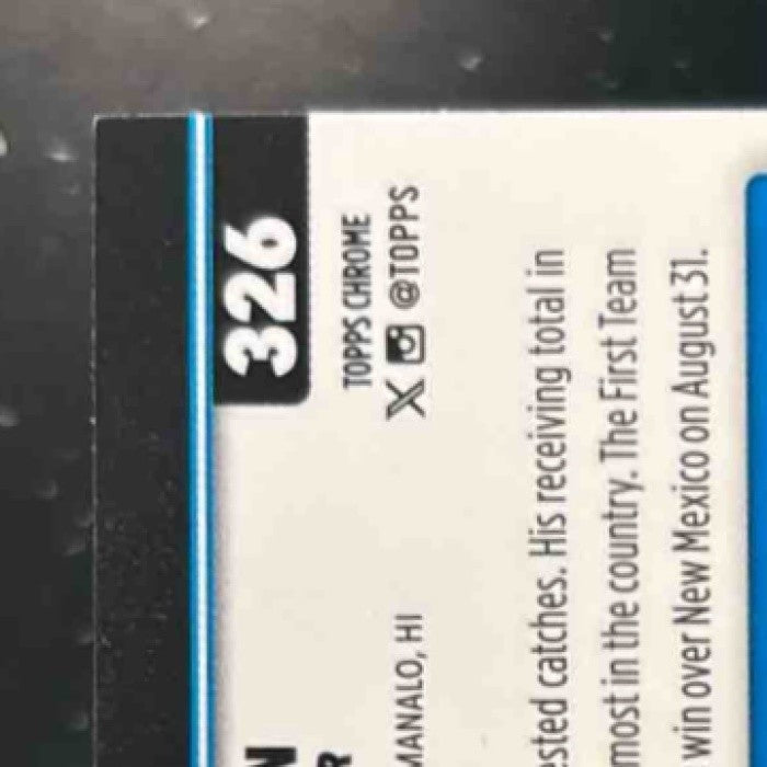 2025 Topps Chrome Tetairoa McMillan Lime Green X-Fractor #326 RC Panthers - Sports Cards