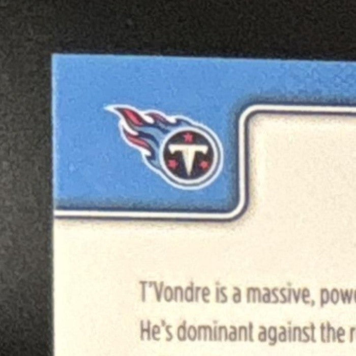 2025 Topps Chrome T’Vondre Sweat Lightboard Logo Variation #292 Tennessee Titans - Sports Cards