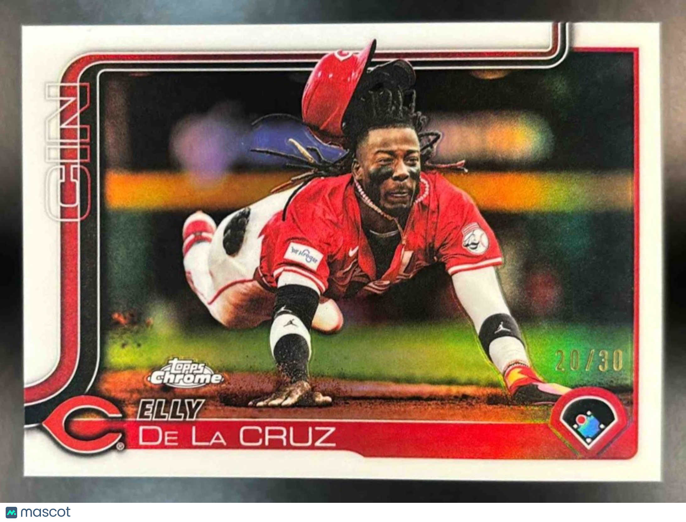 2025 Topps Chrome Update Elly De La Cruz White Refractor /30 #USC189 Reds - Sports Cards