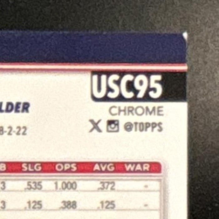 2025 Topps Chrome Update James Wood Image Variation Green /99 #USC95 RC SSP - Sports Cards