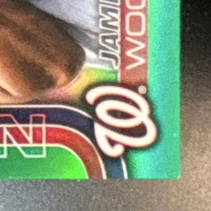 2025 Topps Chrome Update James Wood Image Variation Green /99 #USC95 RC SSP - Sports Cards