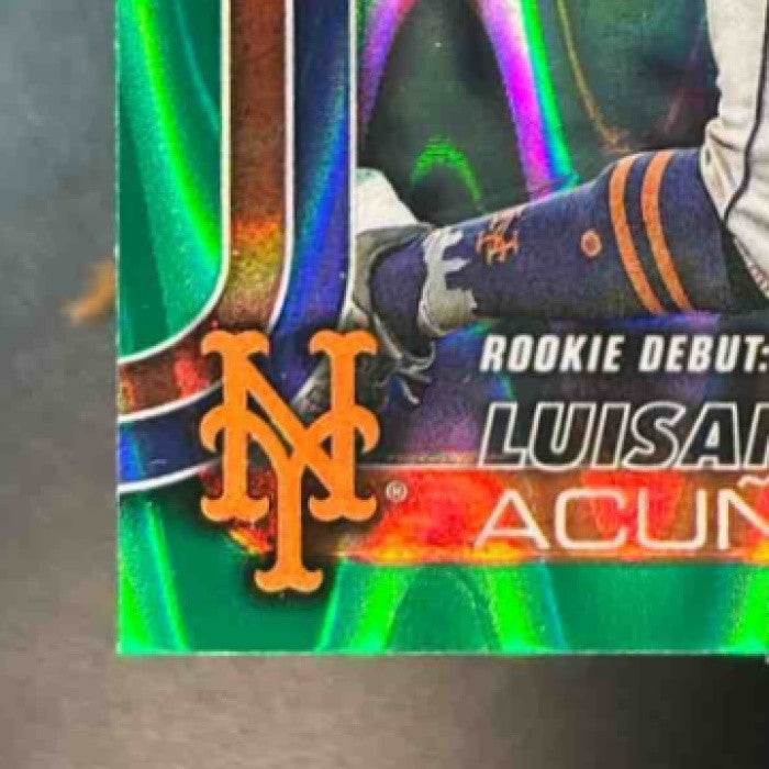 2025 Topps Chrome Update Luisangel Acuna Green Lava /99 #USC53 RC New York Mets - Sports Cards