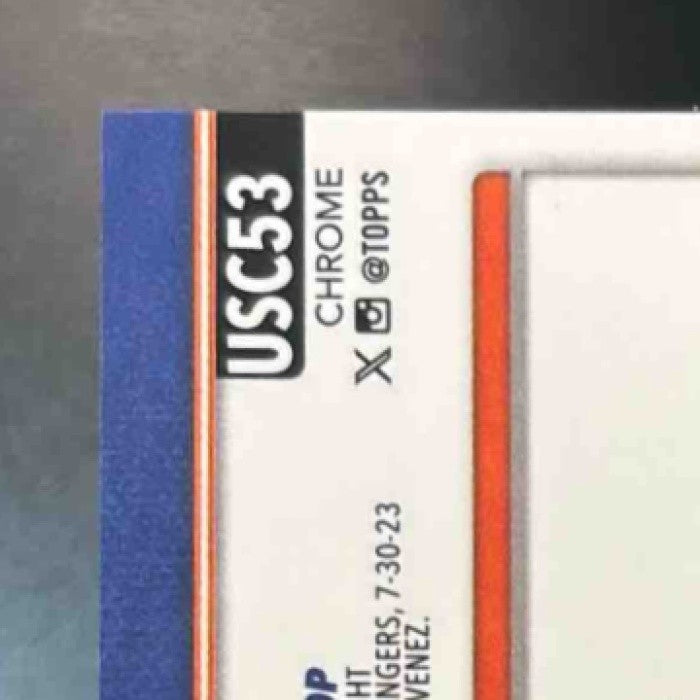 2025 Topps Chrome Update Luisangel Acuna Green Lava /99 #USC53 RC New York Mets - Sports Cards