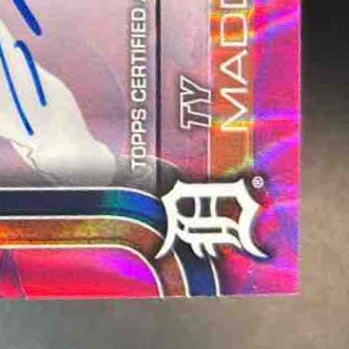 2025 Topps Chrome Update Ty Madden Rookie Lava Lamp Auto Magenta/Purple /299 RC - Sports Cards