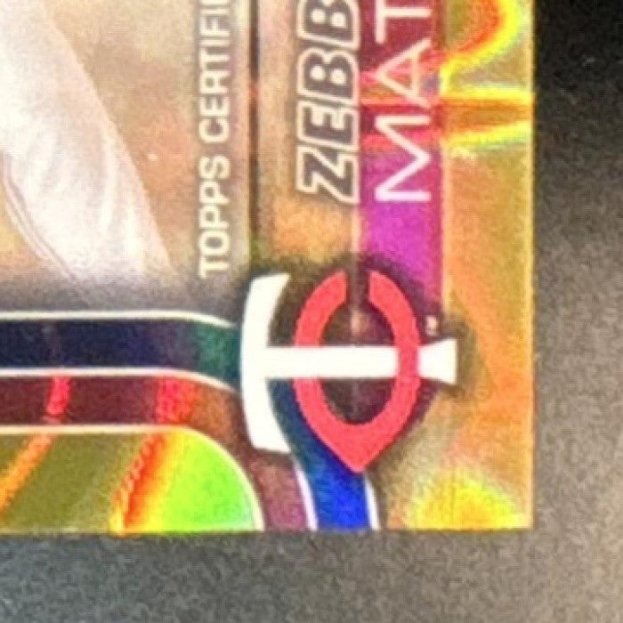 2025 Topps Chrome Update Zebby Matthews Lava Lamp Auto Gold/Orange /85 RC Twins - Sports Cards