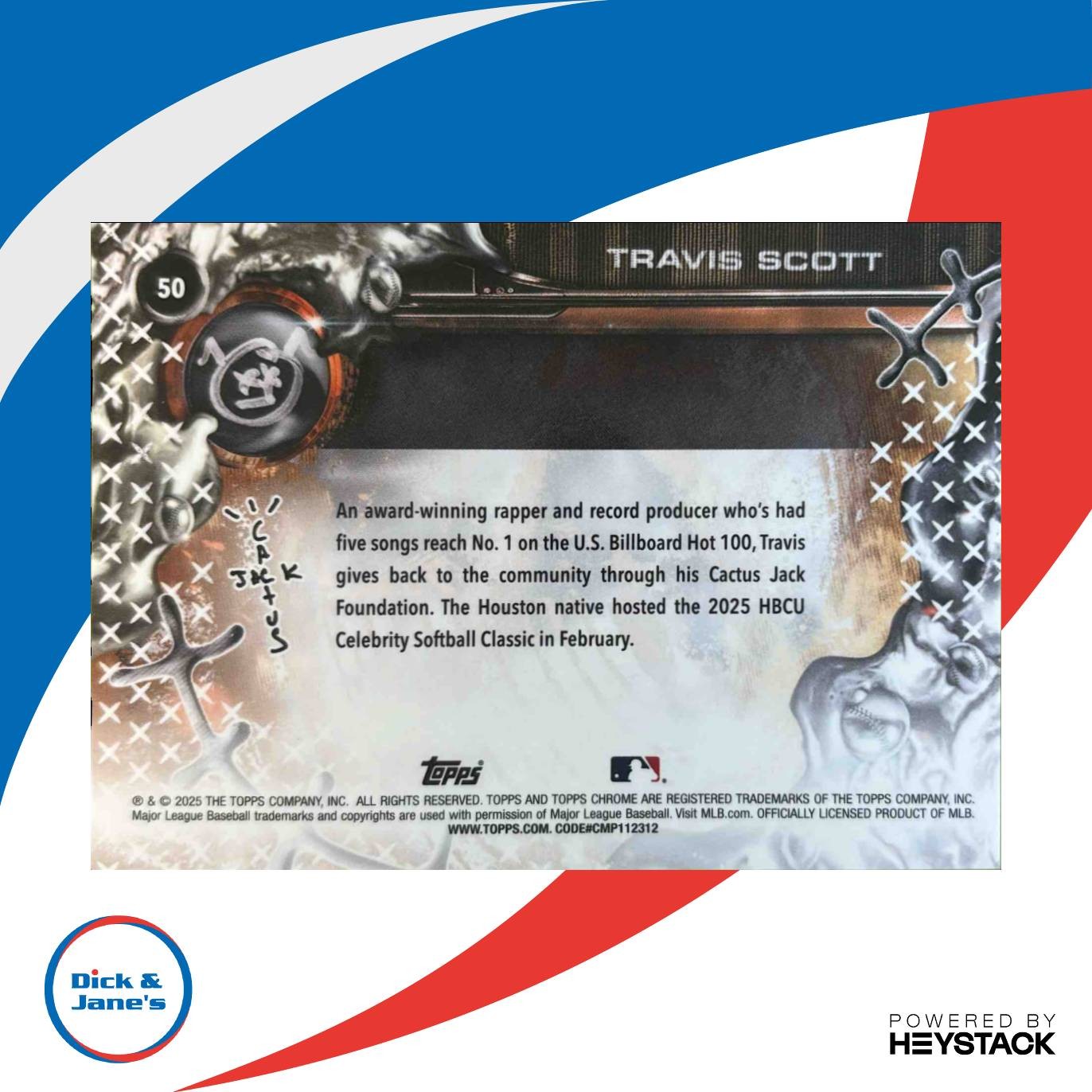 2025 Topps Chrome x Cactus Jack Travis Scott #50 - Sports Cards