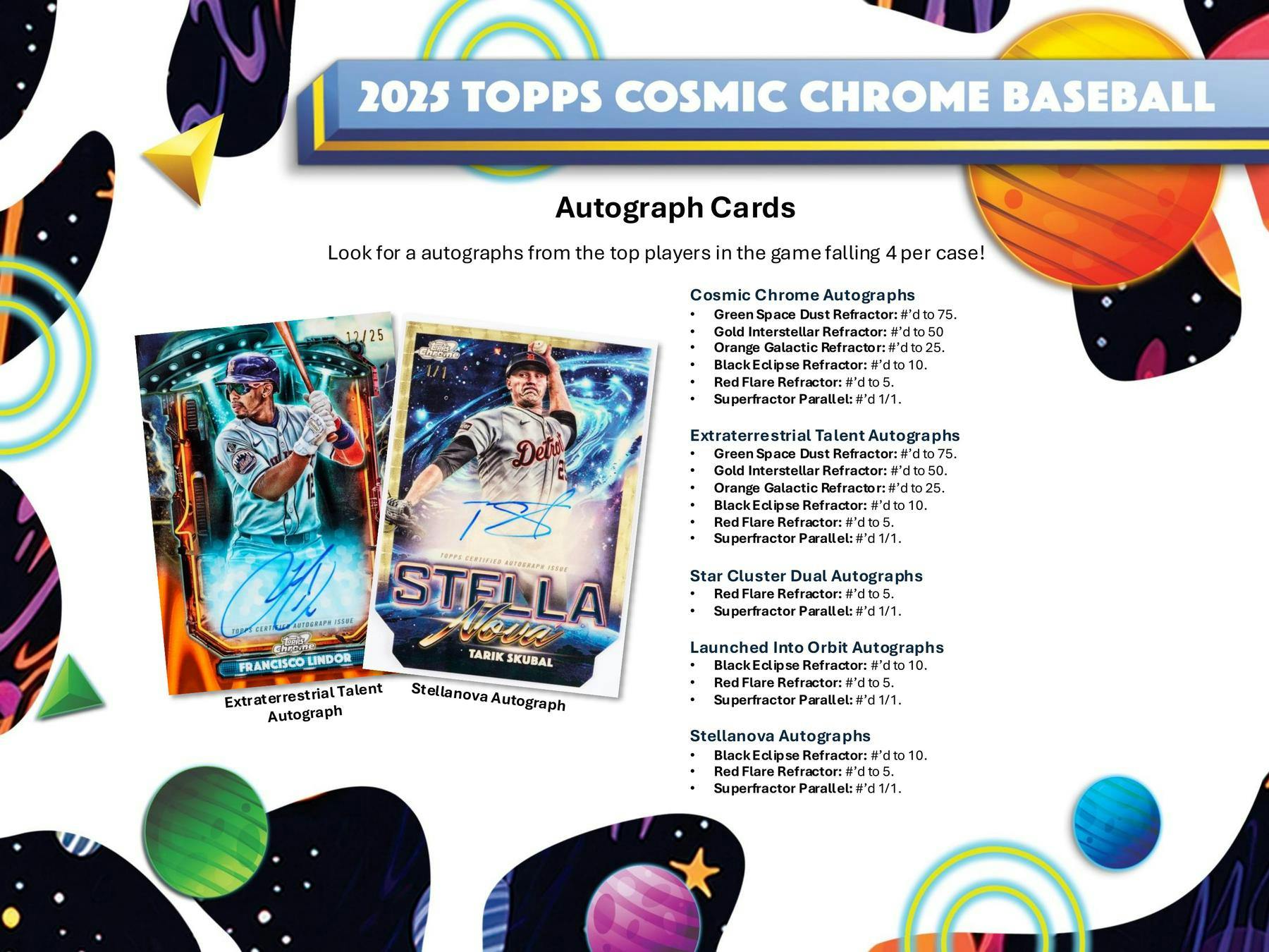 2025 Topps Cosmic Chrome Baseball Hobby Box (The Galaxy Awaits) DEC 17th - MLB hobby