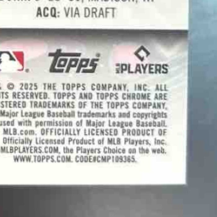 2025 Topps Cosmic Chrome Drake Baldwin Blue Moon /99 #96 RC Atlanta Braves - Sports Cards