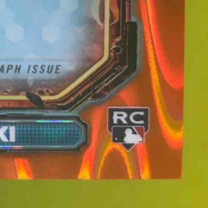2025 Topps Cosmic Chrome Roki Sasaki Extraterrestrial Talent Auto Orange 1/25 RC - Sports Cards
