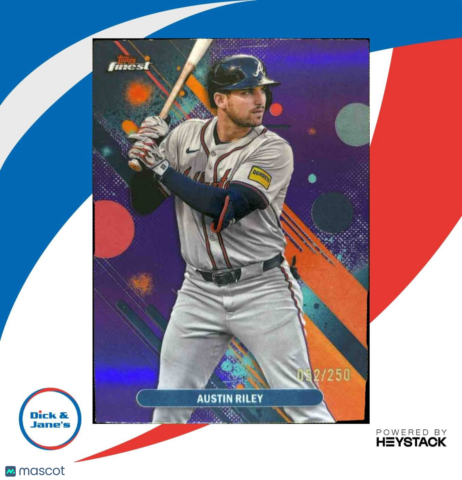 2025 Topps Finest Austin Riley Purple Refractor 2/250 #99 Atlanta Braves - Sports Cards